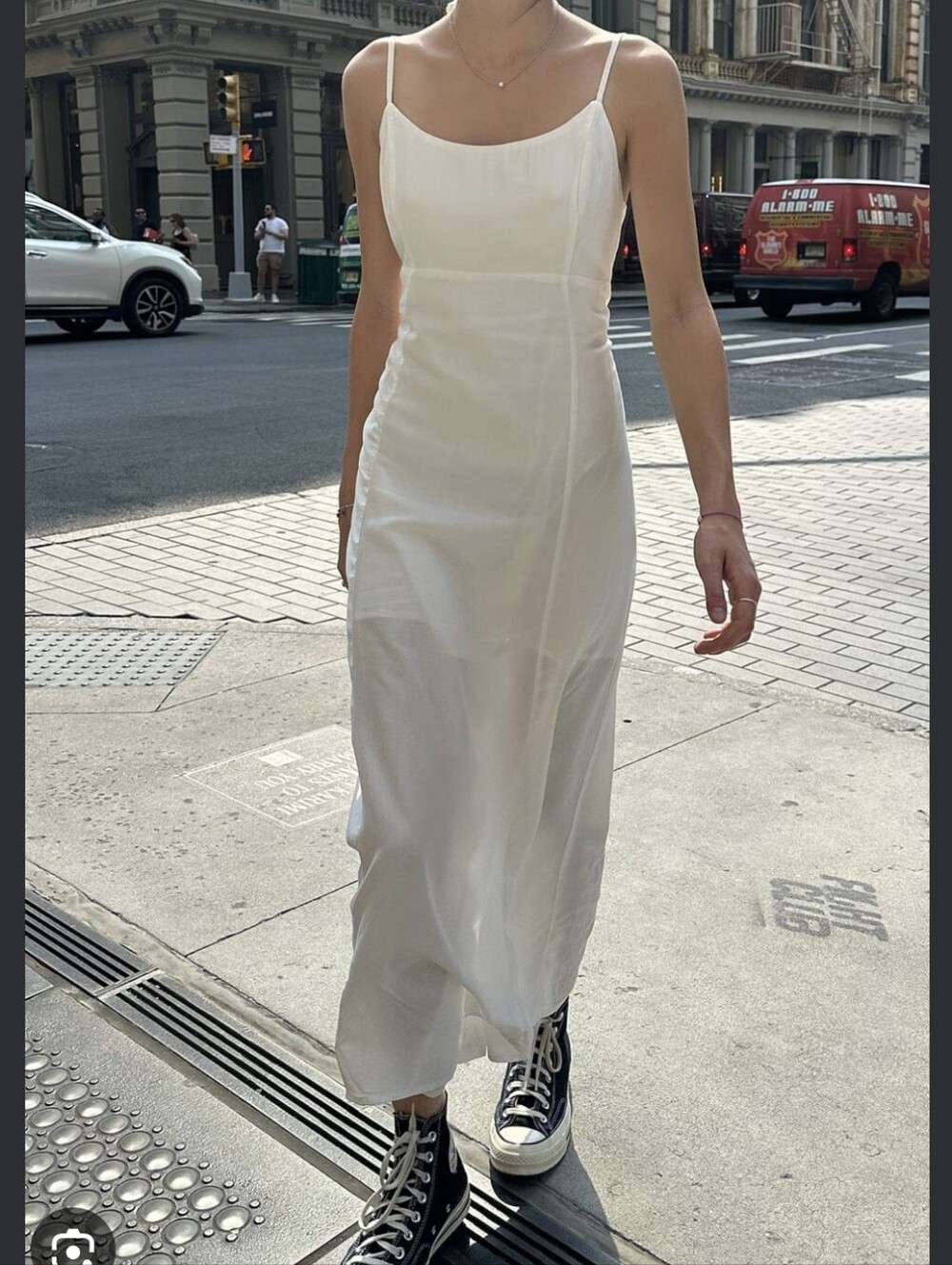 Brandy Melville Colleen Slip Dress — White